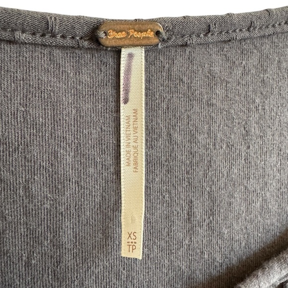 Free People Brunch Date Henley in Metal Stiletto (Gray), Size XS - Picture 6 of 9